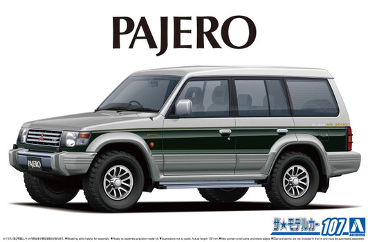 Aoshima The Model Car 1/24 Mitsubishi V43W Pajero Super Exceed '91 Plastic Model