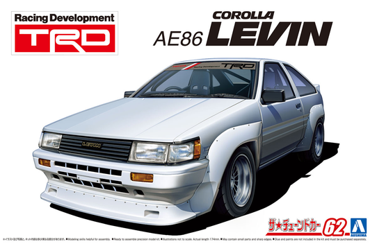 Aoshima The Tuned Car 1/24 TRD AE86 Corolla Levin N2 Ver. '83 (Toyota) Plastic Model