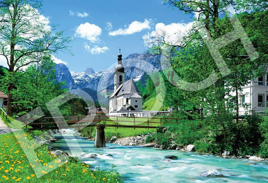 Epoch 31-036 Jigsaw Puzzle Church in Ramsau am Dachstein in Germany (1053 S-Pieces)