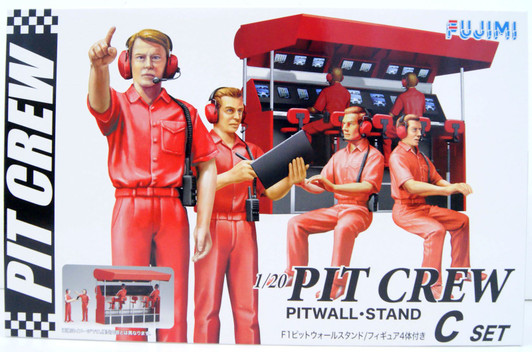 Fujimi Garage & Tool Series 1/20 Pit Crew Set C Pitwall Stand Plastic Model