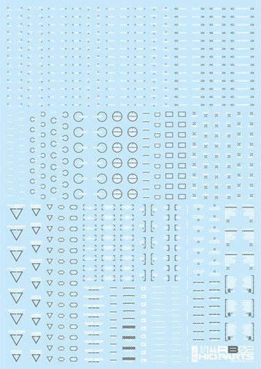 HiQparts 1/144 White & Gray RB02 Caution Decal