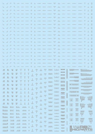 HiQparts 1/144 RB02 Caution Decal One Color Light Gray