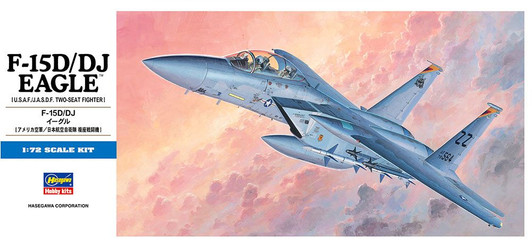 Hasegawa 1/72 F-15D/DJ Eagle (U.S.A.F./J.A.S.D.F Two-Seat Fighter) Plastic Model
