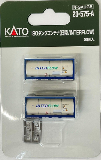 Kato 23-575-A ISO Tank Containers (NRS/INTERFLOW) (2 pcs.) (N scale)