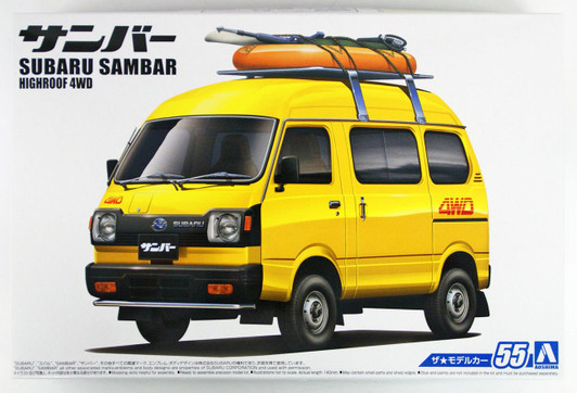 Aoshima The Model Car 1/24 Subaru TT1 Sambar High-Roof 4WD '80 Plastic Model