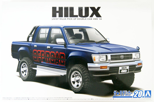 Aoshima The Model Car 1/24 Toyota LN107 Hilux PickUp Double Cab4 WD '94 Plastic Model