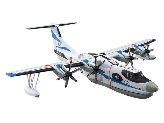 Aoshima Aircraft Series 1/144 JMSDF Rescue Amphibian Plane US-2 Prototype Plastic Model