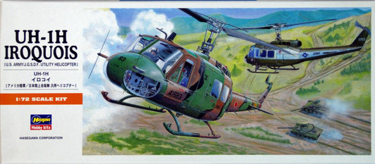 Hasegawa 1/72 Bell UH-1H Iroquois (U.S. Army/J.G.S.D.F. Utility Helicopter) Plastic Model