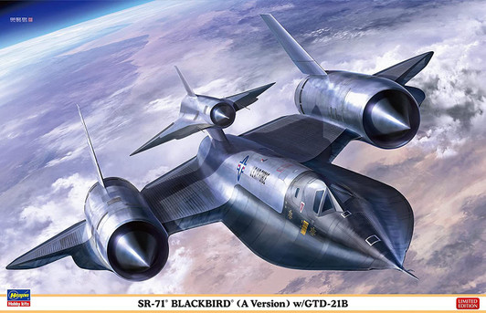Hasegawa 1/72 SR-71 Black Bird Type-A w/ GTD-21B Plastic Model