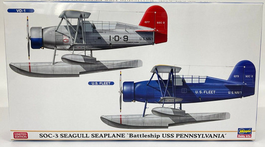 Hasegawa 1/72 SOC3 Seagull 'Seaplane type `Battleship Pennsylvania equipped machine' x2 Set Plastic Model