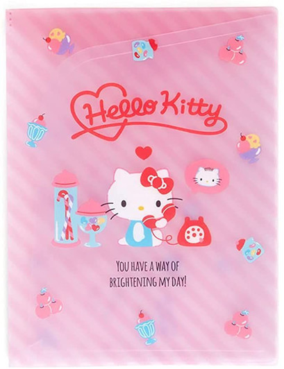 Sanrio Clear File with Pocket Hello Kitty