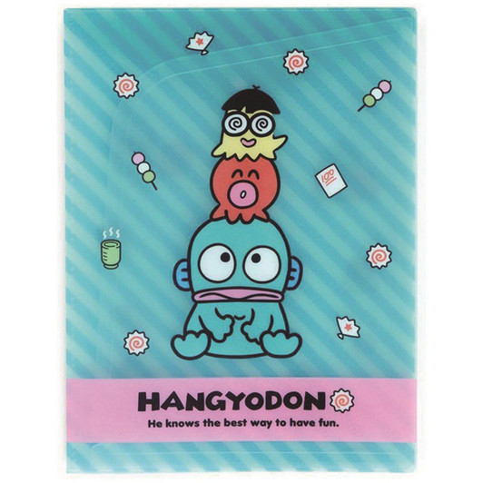 Sanrio Clear File with Pocket Hankyodon