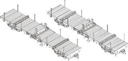 Tramway TW-7000BE JNR Freight Car CHIKI 7000 with Rail Fixing Base 2 Cars Set (HO scale)