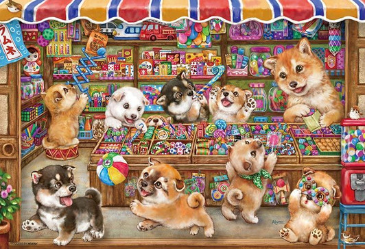 Beverly 33-206 Jigsaw Puzzle Shiba Inu Candy Shop (300 Pieces)