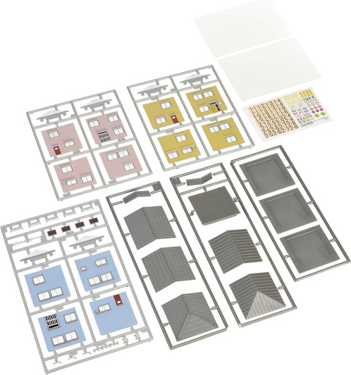 Greenmax 2593 House Set B (3 Houses) (N scale)