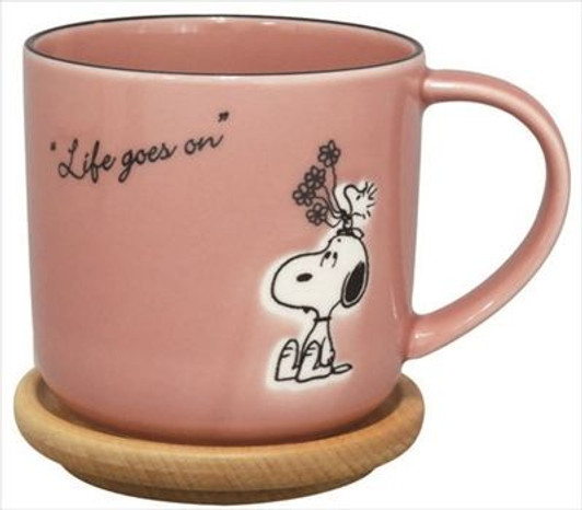 Yamaka Peanuts Snoopy Mug With Coaster (Red) Yamaka Peanuts Snoopy Mug With Coaster (Red)