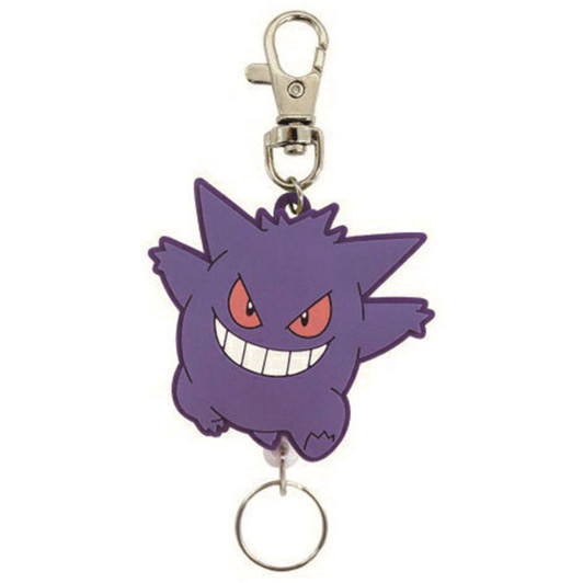 SK JAPAN Pokemon Rubber Reel Keychain Gengar SK JAPAN Pokemon Rubber Reel Keychain Gengar