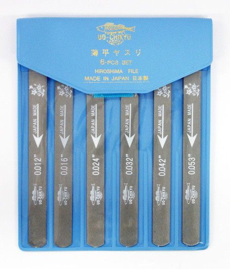 UO-CHIKYU 2508 Nut Files Hiroshima File 6 pcs Set for Acoustic Guitar / General