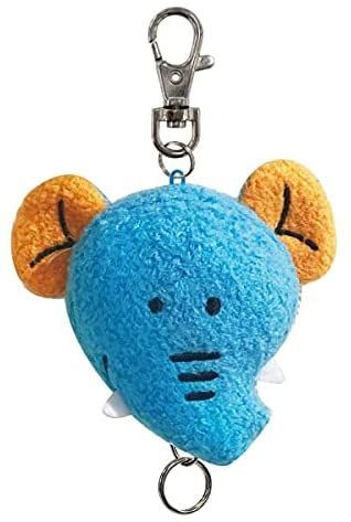SK JAPAN Tabekko Dobutsu Mascot Reel Keychain Elephant