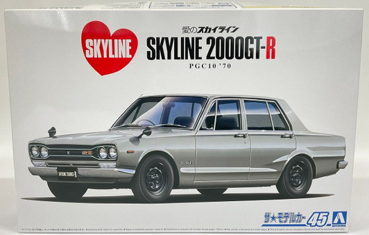Aoshima The Model Car 1/24 Nissan PGC10 Skyline 2000GT-R '70 Plastic Model