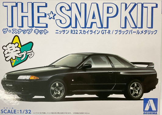Aoshima The Snap Kit No.14-C 1/32 Nissan R32 Skyline GT-R(Black Pearl Metallic) Plastic model