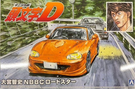 Aoshima Initial D 1/24 Omiya Satoshi NB8C Roadster Plastic Model