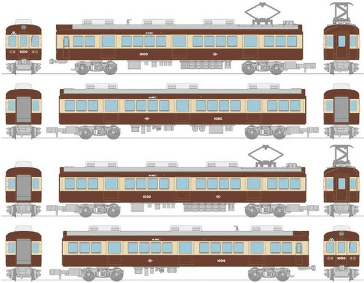 Tomytec Nose Electric Railway Series 1000 (First Appearance Color/1st Painting) 4 Cars Set B (N scale)
