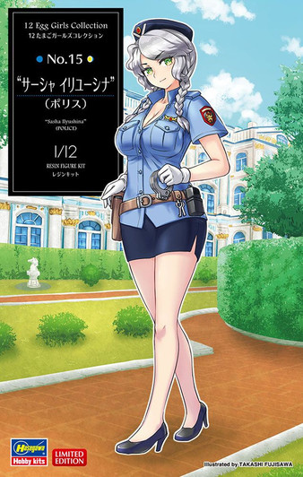 Hasegawa 1/12 Egg Girls Collection No.15 Sasha Ilyushina (Police) Resin Figure Kit Plastic model