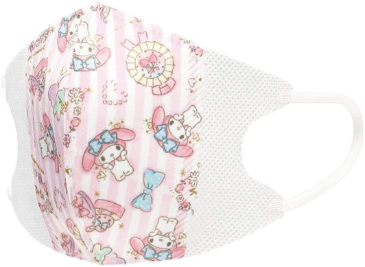 Three-layer Non-woven My Melody Mask for Kids Happiness Girl (10 Sheets)