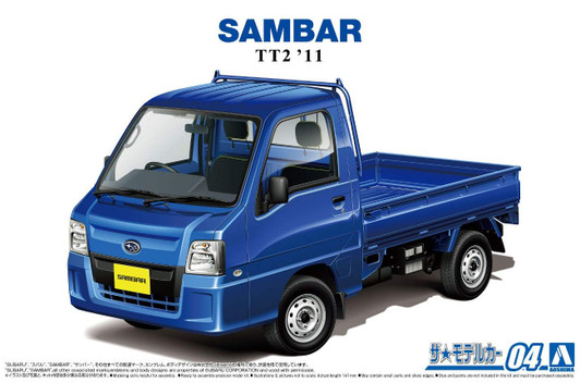 Aoshima The Model Car 1/24 Subaru TT2 Sambar Truck WR Blue Limited '11 Plastic Model