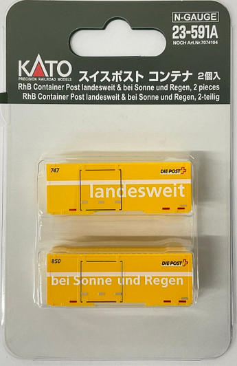 Kato 23-591A Swiss Post Container (2 pcs.) (N scale)