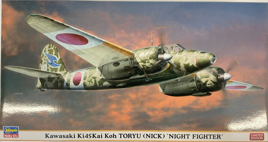 Hasegawa 1/24 Kawasaki Ki-45-Kai Two-Type Re-seat Fighting Machine Dragon Slayer TypeA 'Night Fighter' Plastic Model