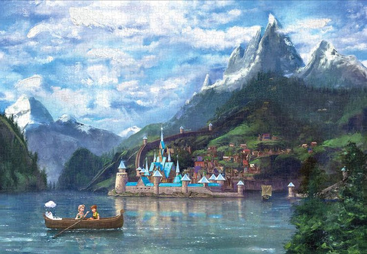 Tenyo D1000-088 Jigsaw Puzzle Disney Frozen Boating in Arendelle (1000 Pieces)
