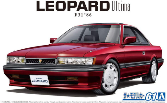Aoshima The Model Car 1/24 Nissan UF31 Leopard 3.0 Altima '86 Plastic Model