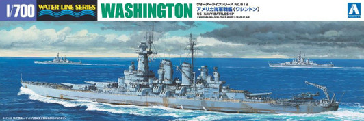 Aoshima Waterline 1/700 US Navy Battleship Washington Plastic Model