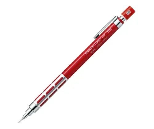 Pentel Graph 1000 CS Mechanical Pencil 0.3mm (Red)