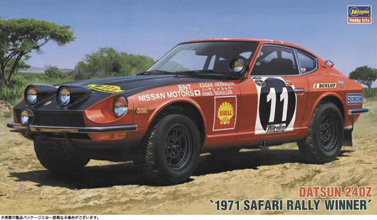 Hasegawa 1/24 Datsun Fairlady 240Z 1971 Safari Rally Winner Plastic Model