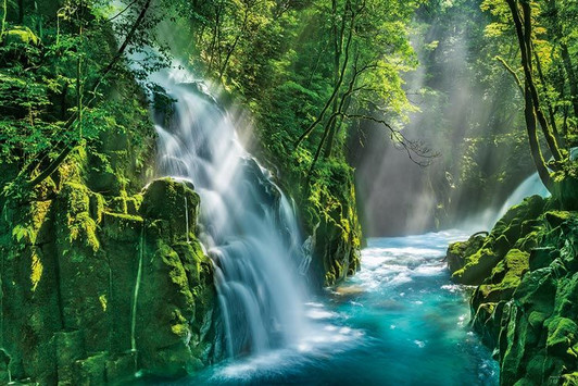 Yanoman 10-1415 Jigsaw Puzzle Kikuchi Gorge in Kumamoto Japan (1000 Pieces)