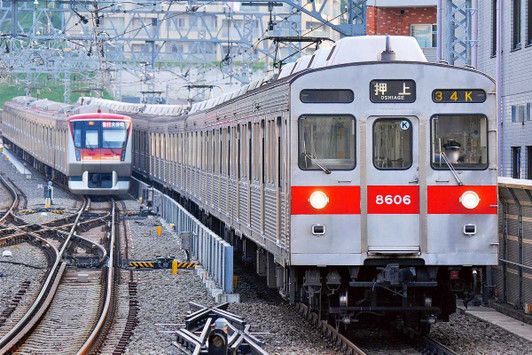 Greenmax 31539 Tokyu Railway Series 8500 (8606 Configuration/with Yellow Tape) 4 Cars Set (N scale)