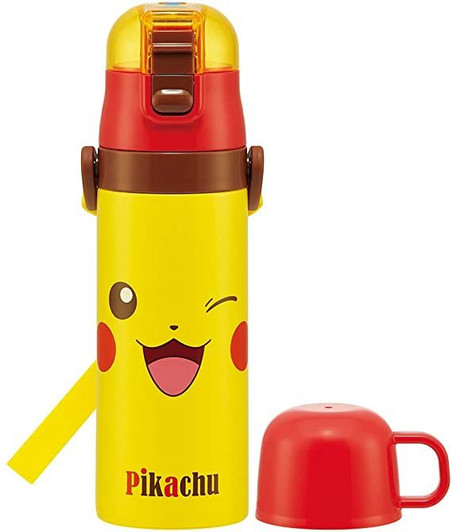 Skater Pokemon Pikachu Ultralight 2WAY Stainless Bottle