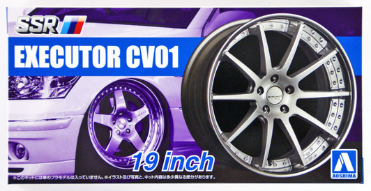Aoshima Tuned Parts 1/24 SSR Executor CV01 19inch Tire & Wheel Set