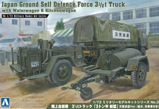 Aoshima Military Model Kit 1/72 JGSDF Japan Ground Self Defence Force 3 1/2t Truck Plastic Model