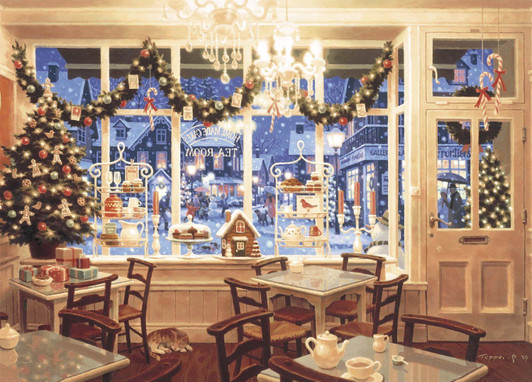 Epoch Jigsaw Puzzle Teppei Sasakura Illustration Tea Room (Glow in the Dark) (500 Pieces)