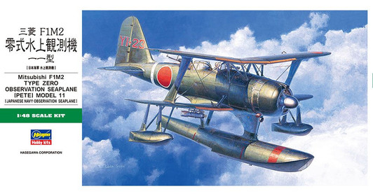Hasegawa 1/48 Mitsubishi F1M2 Type Zero Ovesrvation Seaplane (Pete) Model 11 Japanese Navy Observation Seaplane Plastic Model
