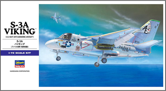 Hasegawa 1/72 S-3A Viking (U.S. Navy Anti-Submarine Aircraft) Plastic Model