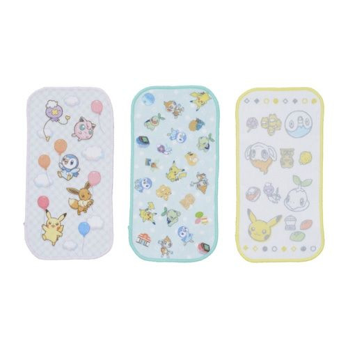 Pokemon Center Original Pocket Towel 3 Set 'With Baloons'