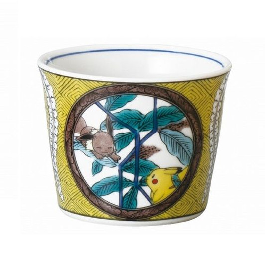 Pokemon Center Kutani Ware Soba Bowl Pikachu & Eevee (Fujima Leaf Pattern)