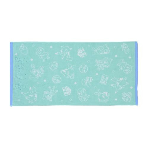 Pokemon Center Original Mini Bath Towel Pikachu and Sinnoh Pokemon Green