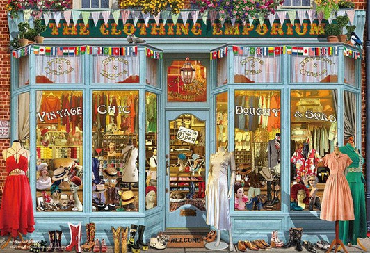 Beverly M81-642 Jigsaw Puzzle Vintage Dress Shop by Garry Walton (1000 S-Pieces)