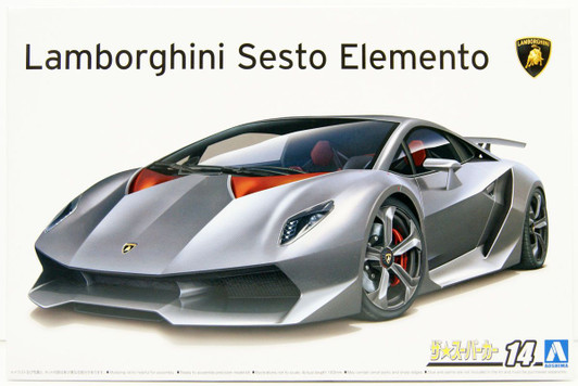 Aoshima The Super Car 1/24 Lamborghini Sesto Elemento '10 Plastic Model